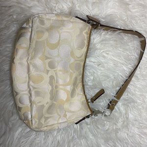 Coach White Signature Handbag